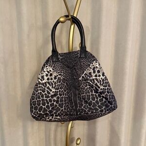 YSL muse tote bag leopard print nylon Y hobo bag
